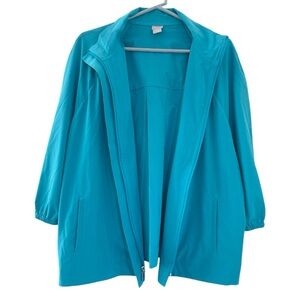 Chicos Jacket Womens size 20/22 Zenergy UPF Mock Collar 3/4 Balloon Sleeves
